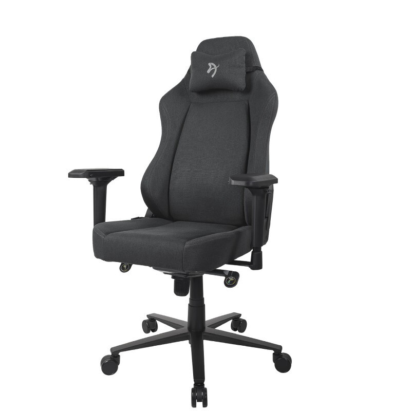 Компьютерное кресло (для геймеров) Arozzi Primo Woven Fabric - Black - Grey logo  #1