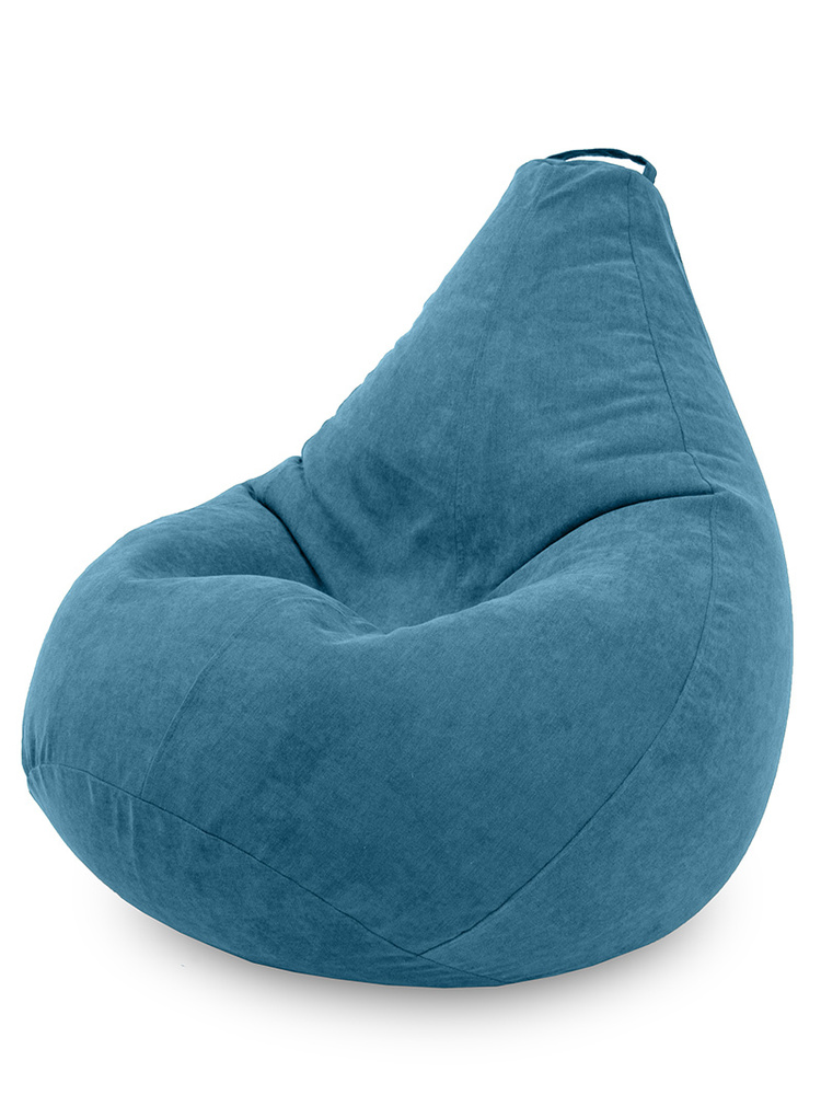 Бескаркасное кресло мешок BIG BOSS Кардианал Blue XXXXL Шенилл #1