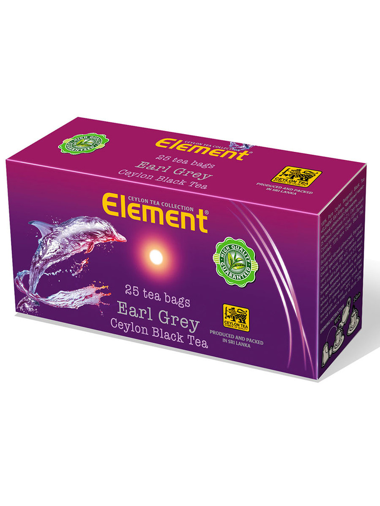 Чай цейлонский "Element" "Earl Grey" черный с бергамотом в пакетиках (25 шт)  #1