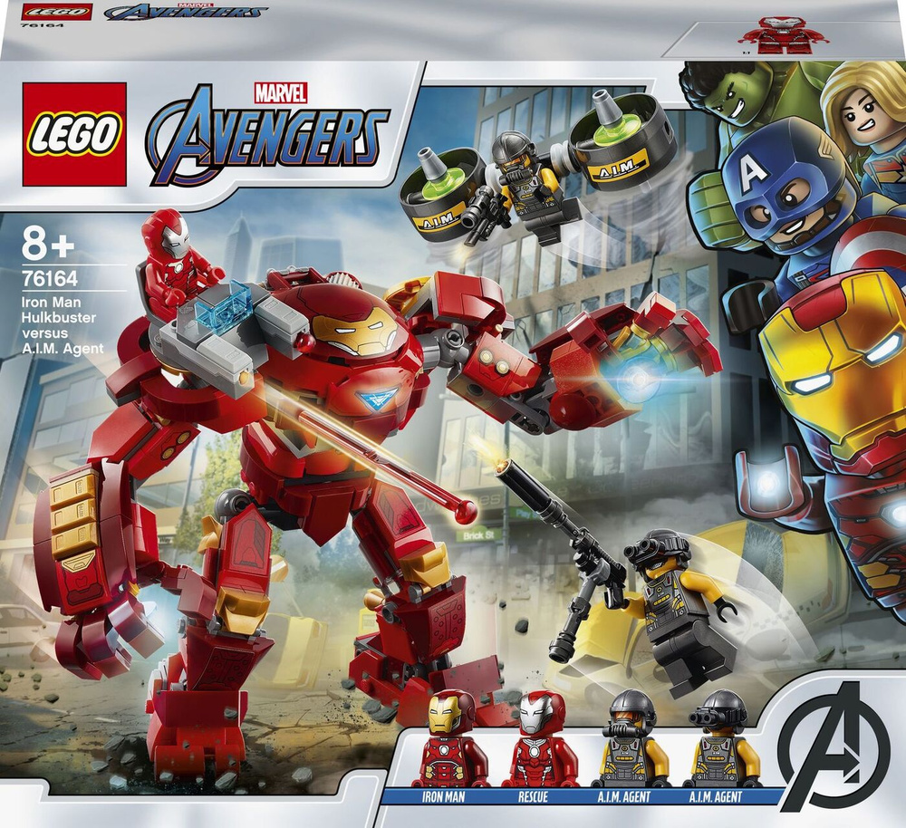 Конструктор LEGO Marvel Avengers Movie 4 Халкбастер против агента А.И.М.  76164 - купить с доставкой по выгодным ценам в интернет-магазине OZON  (181814400)