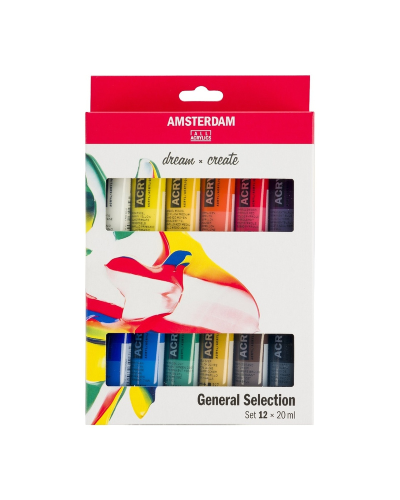 Набор акриловых красок Amsterdam Standard 12 туб по 20мл., в картонной упаковке  #1