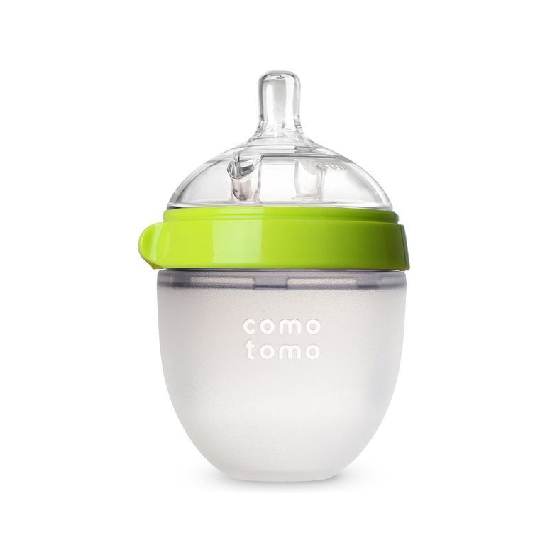 Бутылочка для кормления COMOTOMO, цвет зеленый (150 мл.) Natural Feel Baby Bottle  #1