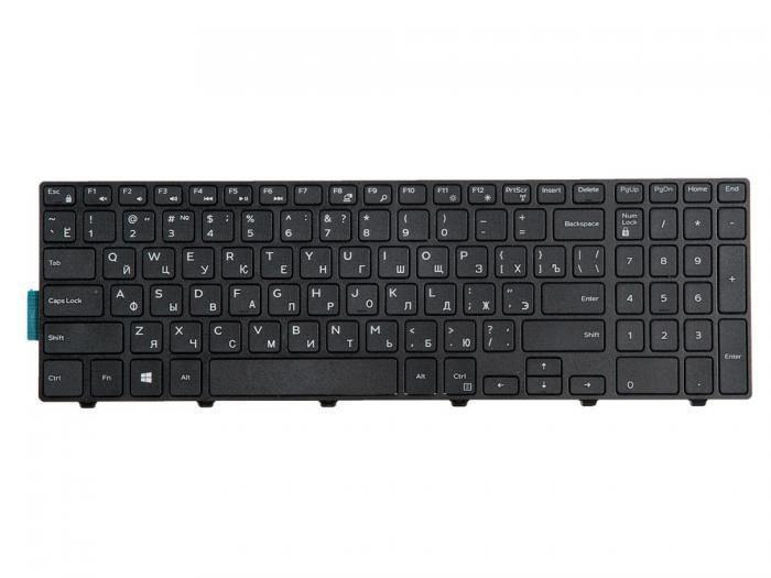 Клавиатура для ноутбука Dell Inspiron 15-3000, 15-5000, 17-5000, мал. Ентер, черная с рамкой  #1