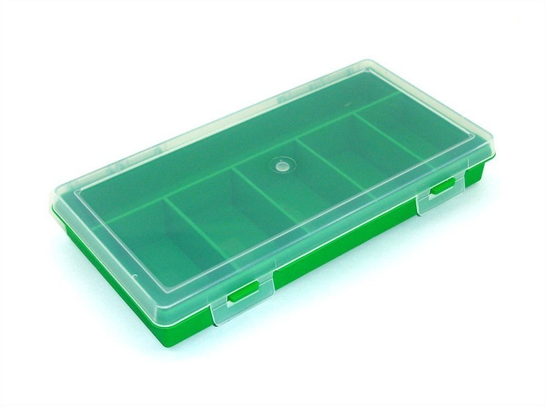 Коробка для приманок PlBOX 2406 (6 ячеек) 240 х 130 х 35 мм, цв. Зелёный  #1