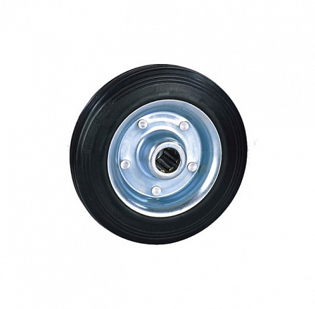 Колесо промышленное D200 (20) оцинк сталь с резин шиной и роликоподшип. - накл. Tech-Krep  #1