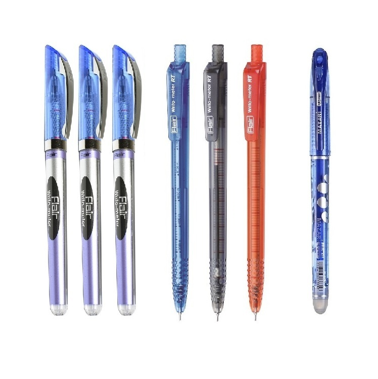 Ручка шариковая Flair "Writo-meter" (10 км), 0,7 мм, ( СИНЯЯ - 3 шт ...