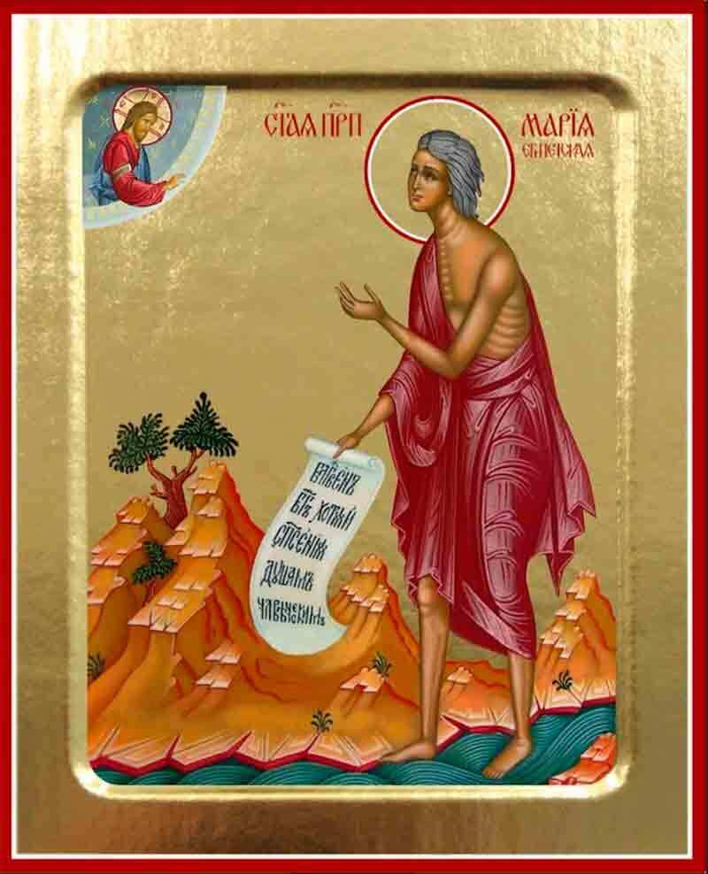 Икона преподобной Марии Египетской на дереве: 125 х 160 #1