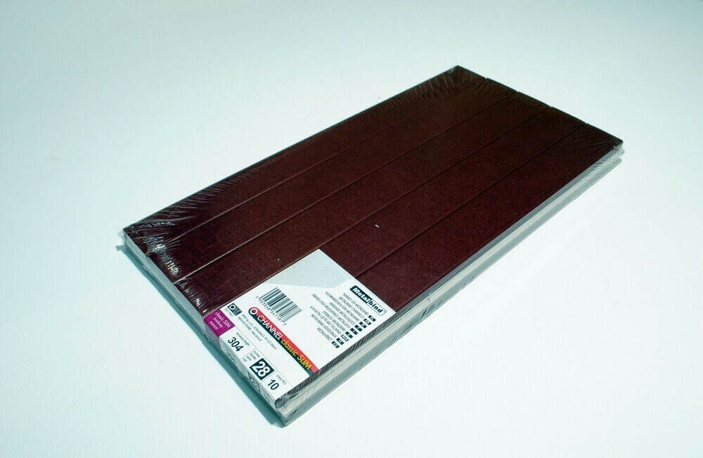 Канал Slim бордовый 28мм А4 304мм с покрытием "ткань" для биндера Metalbind (10шт)  #1