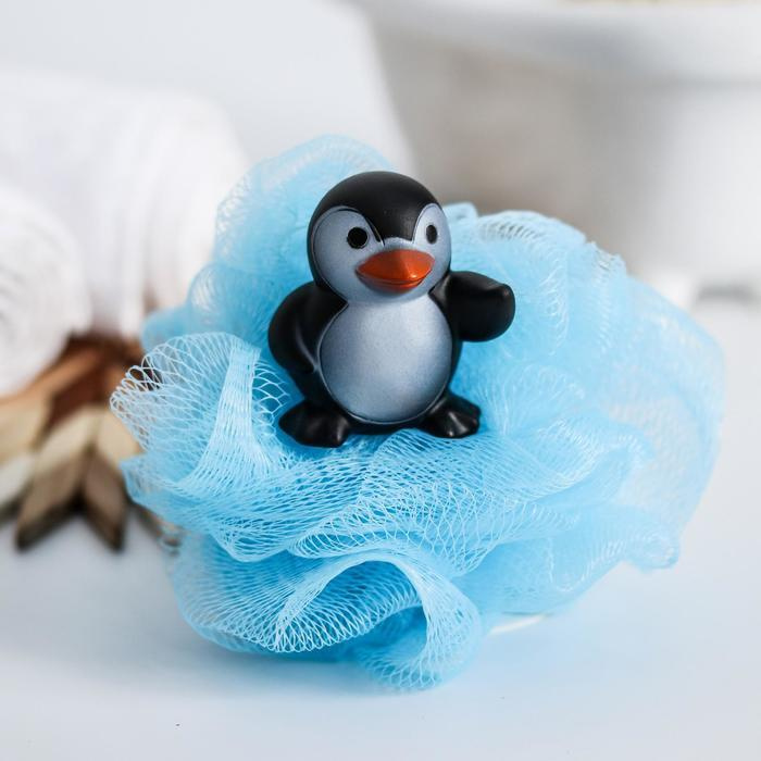 Игрушка-мочалка для купания, детская Пингвин #1