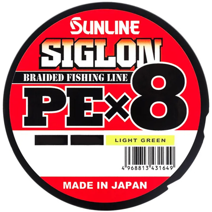Шнур PE Sunline SIGLON X8 #0.6/10lb (150 м, 0.132 мм, 4.5 кг, светло-зелёный) #1