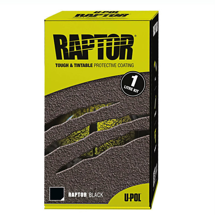 U-POL Защитное покрытие RAPTOR 3+1 ЧЕРНЫЙ (0,75л+0,25л) #1