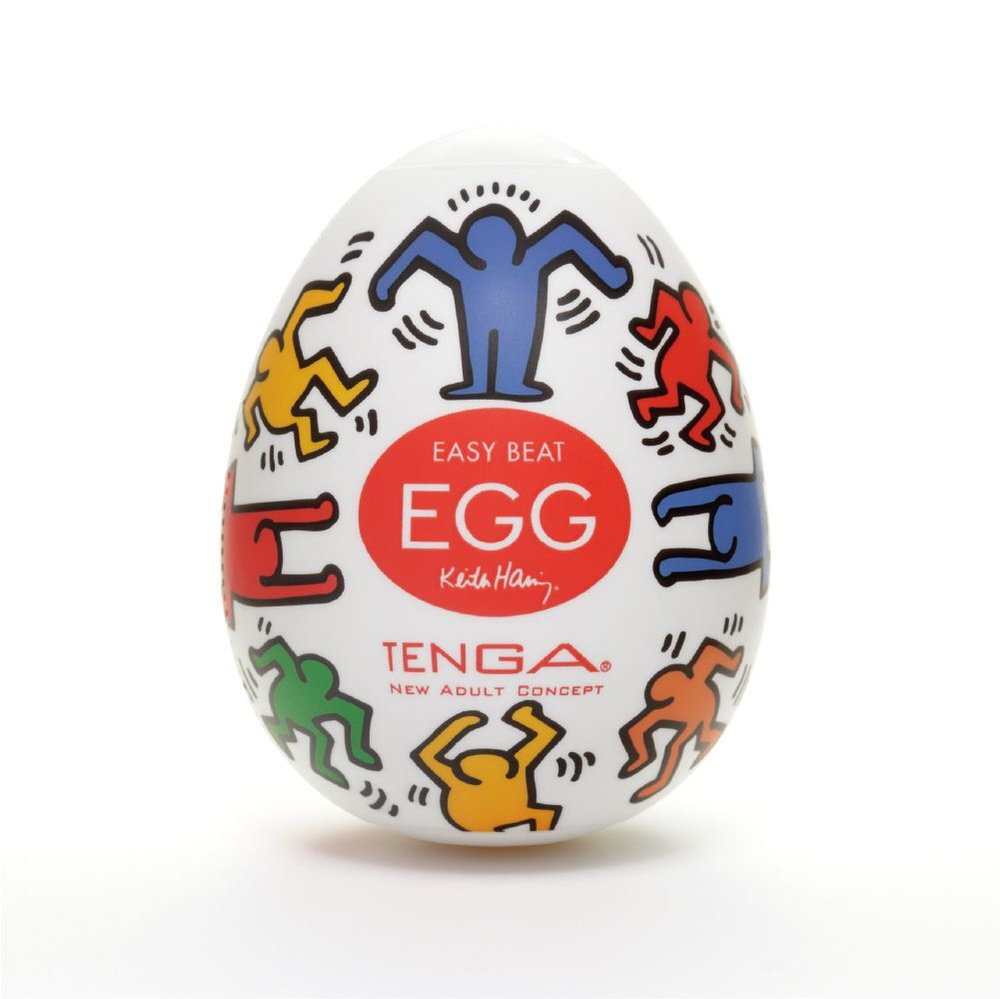 Tenga Мастурбатор-яйцо Keith Haring EGG DANCE без вибрации для мужчин, материал: термопластичный эластомер #1