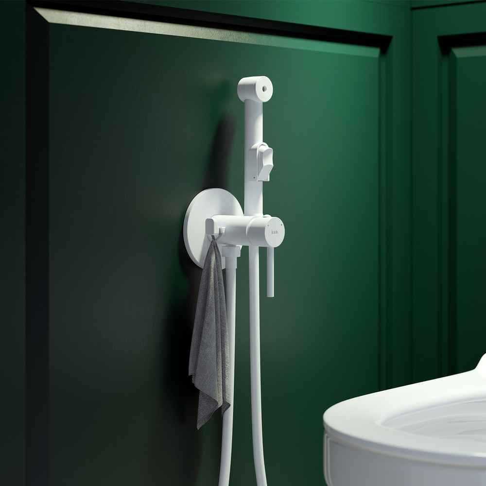 Гигиенический душ со смесителем, IDDIS, белый матовый, Axes, 003WTR0i08  #1