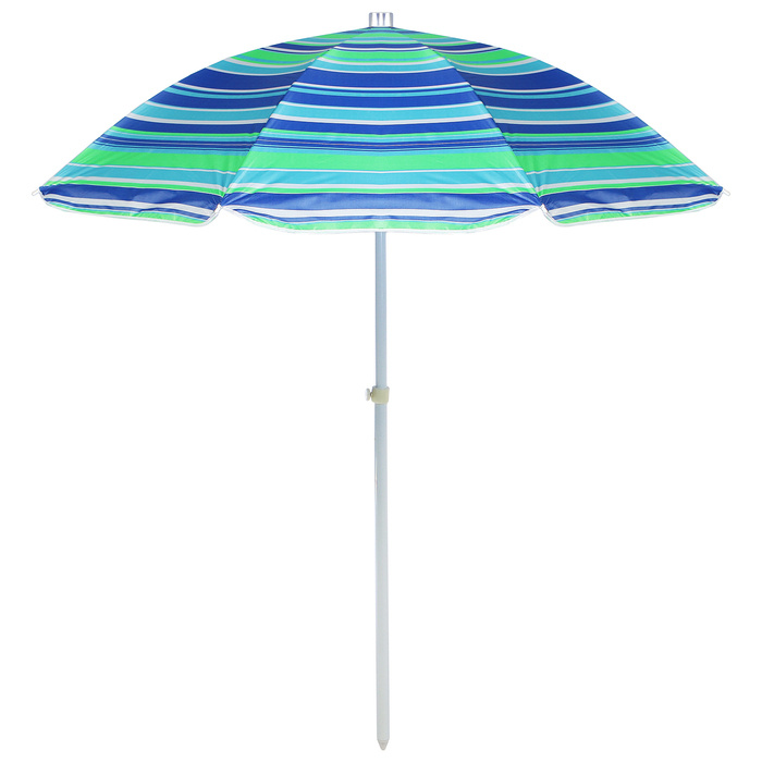 Зонт пляжный "Модерн" с механизмом наклона, серебряным покрытием, d-150 cм, h-170 см / 867031  #1