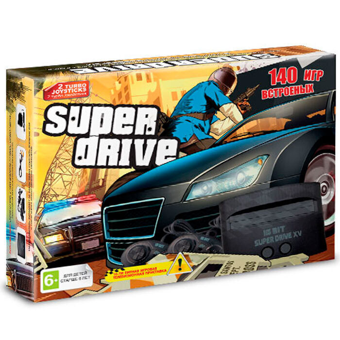 Игровая приставка 16-bit Super Drive GTA + 140 игр #1