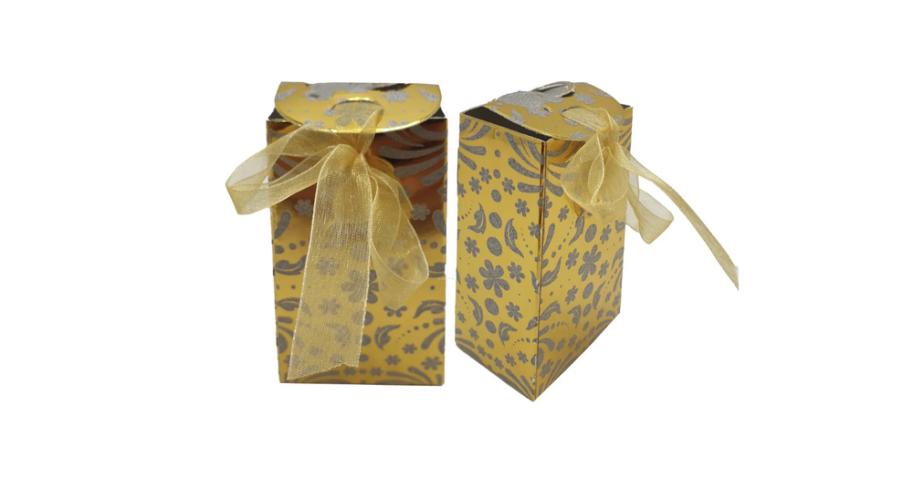 Коробка подарочная складная, цвет золотой, 9,7*6*4 см, 2 штуки в комплекте  #1