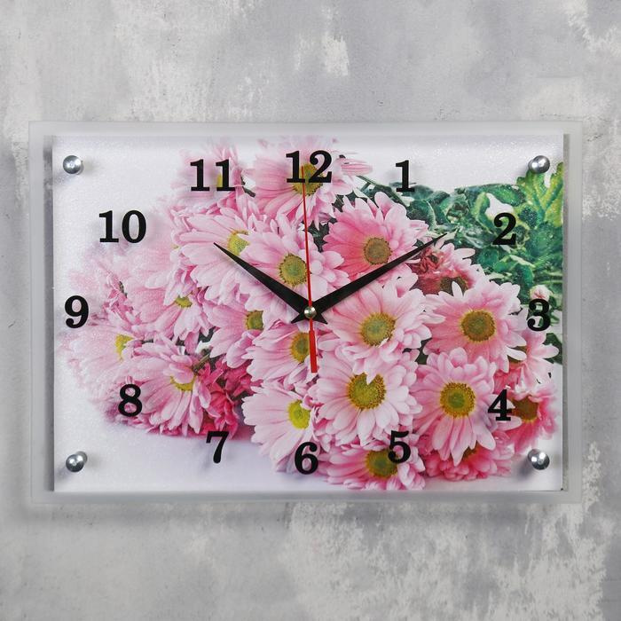 Часы настенные, серия: Цветы, "Герберы", 25х35 см #1