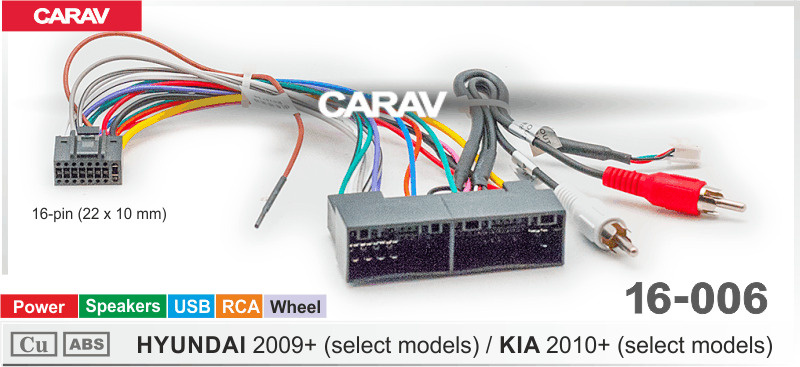 Комплект проводов для подключения Android ГУ Hyundai, Kia. Carav 16-006.  #1