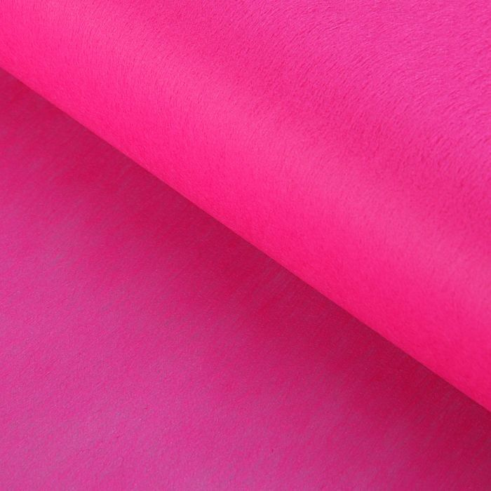 Фетр для упаковок и поделок, однотонный, ярко-розовый, однотонный, двусторонний, рулон 1шт., 50 см x #1