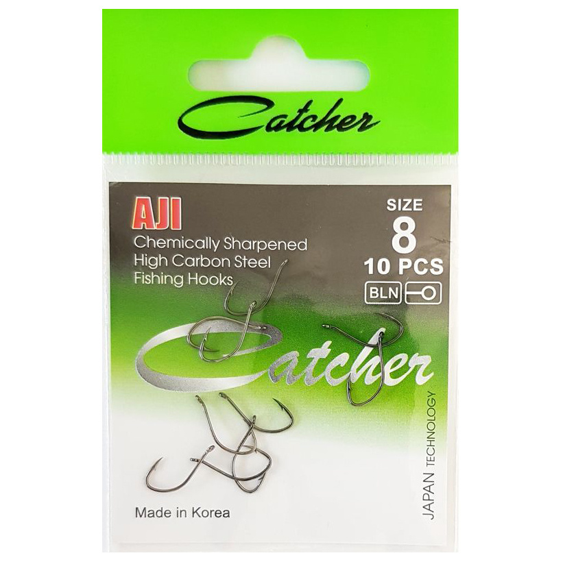 Крючок "Catcher" AJI Size 8 (1 пакетик) #1