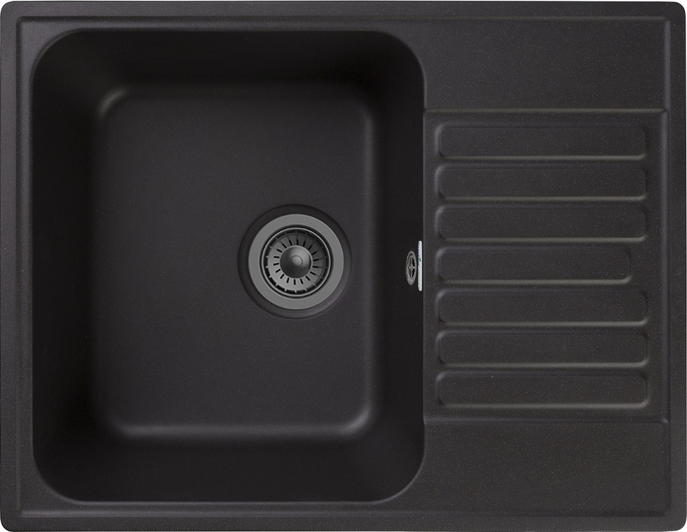 Мойка для кухни GranFest / Мойка кухонная из искусственного камня GranFest Quarz GF-Z 13 черный  #1