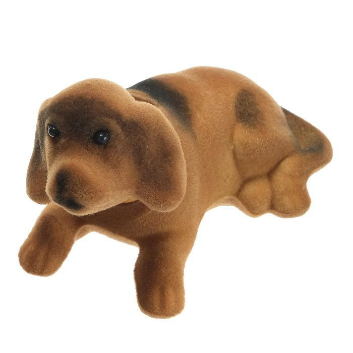 Собака на панель авто, качающая головой, малая, бежево-коричневый окрас  #1