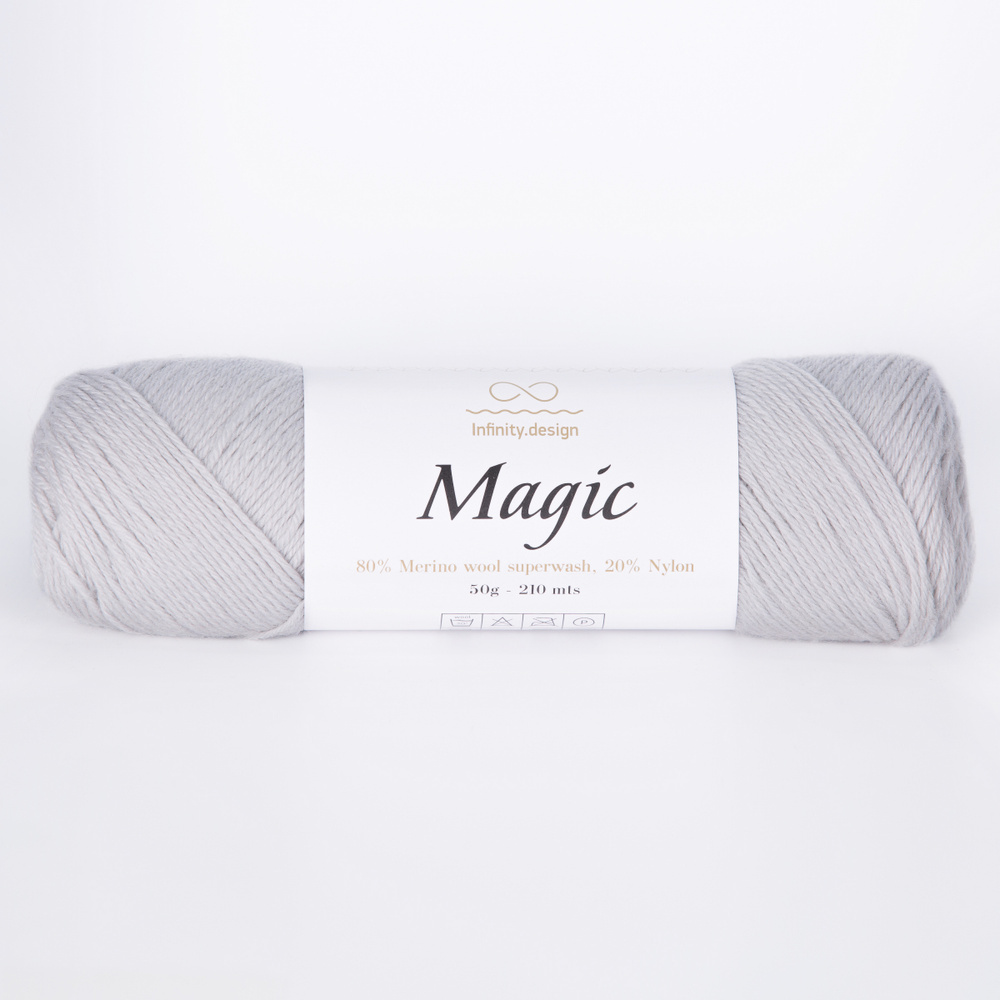 Носочная пряжа Infinity Design Magic (1032 Light Gray) 2 мотка #1