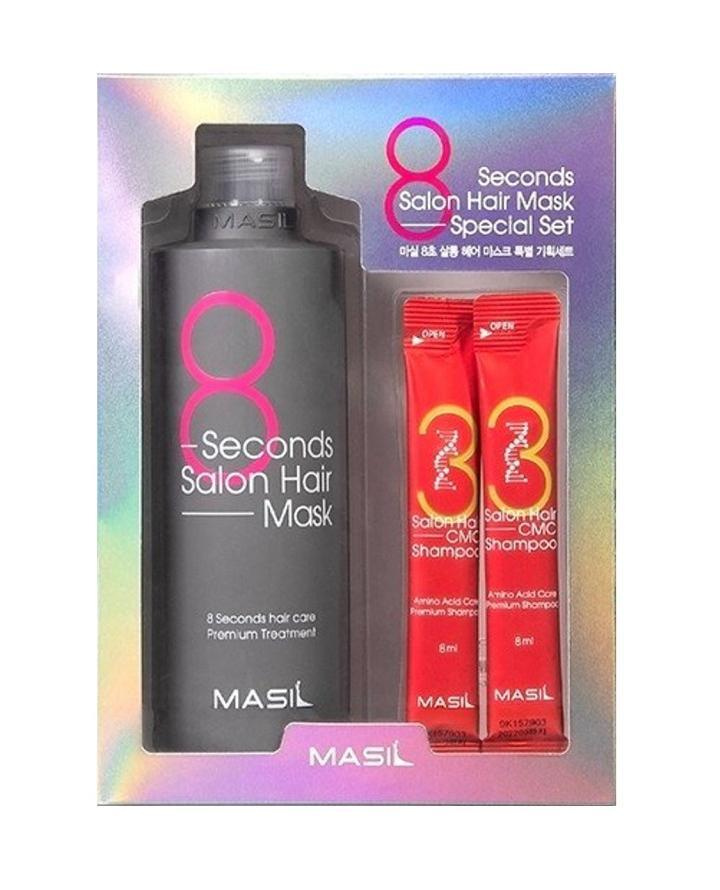 MASIL Маска для волос и шампунь (2стика) Special Set 8Seconds Salon Hair Mask+Shampoo, (350мл + 8мл*2шт) #1