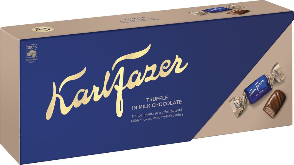 Конфеты в коробке Karl Fazer из молочного шоколада с трюфельной начинкой, 270 г  #1