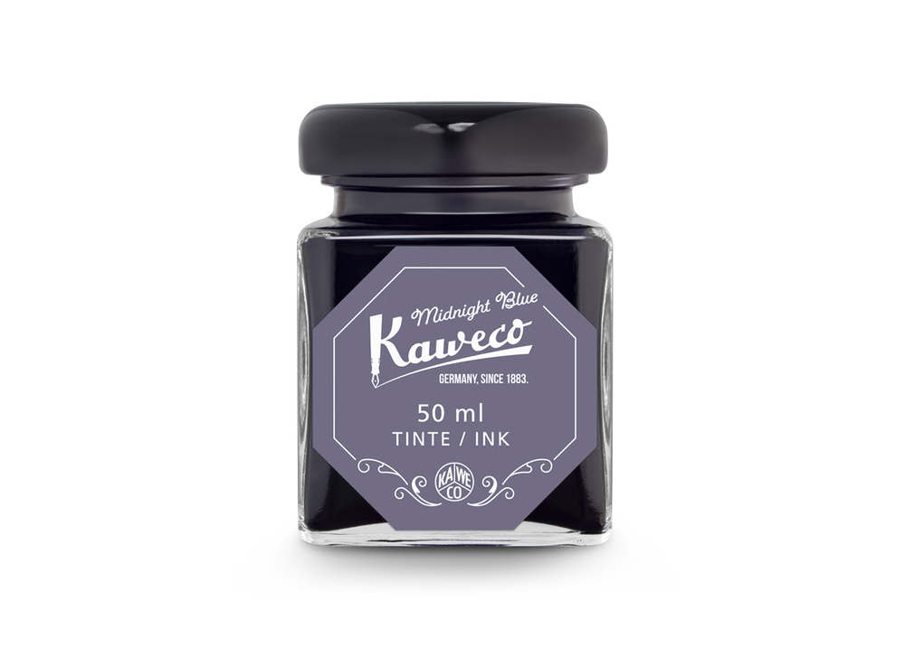 Чернила для перьевой ручки Kaweco, для заправки картриджа, 50 мл. в стекле, цвет полночный синий  #1