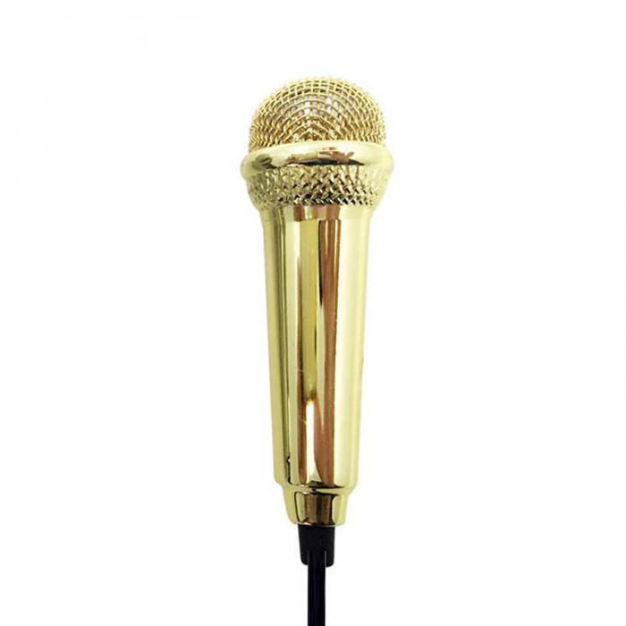Микрофон для мобильного устройства проводной, золотой, размер "мини"  #1