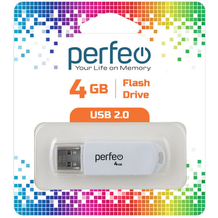 Perfeo USB-флеш-накопитель PF-C03 4 ГБ, белый #1