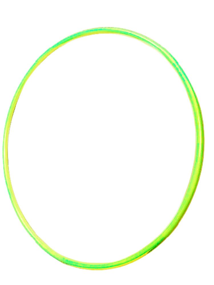 Обруч для художественной гимнастики с обмоткой Лазер (Лимонный-Зеленый) , диаметр 65 см  #1