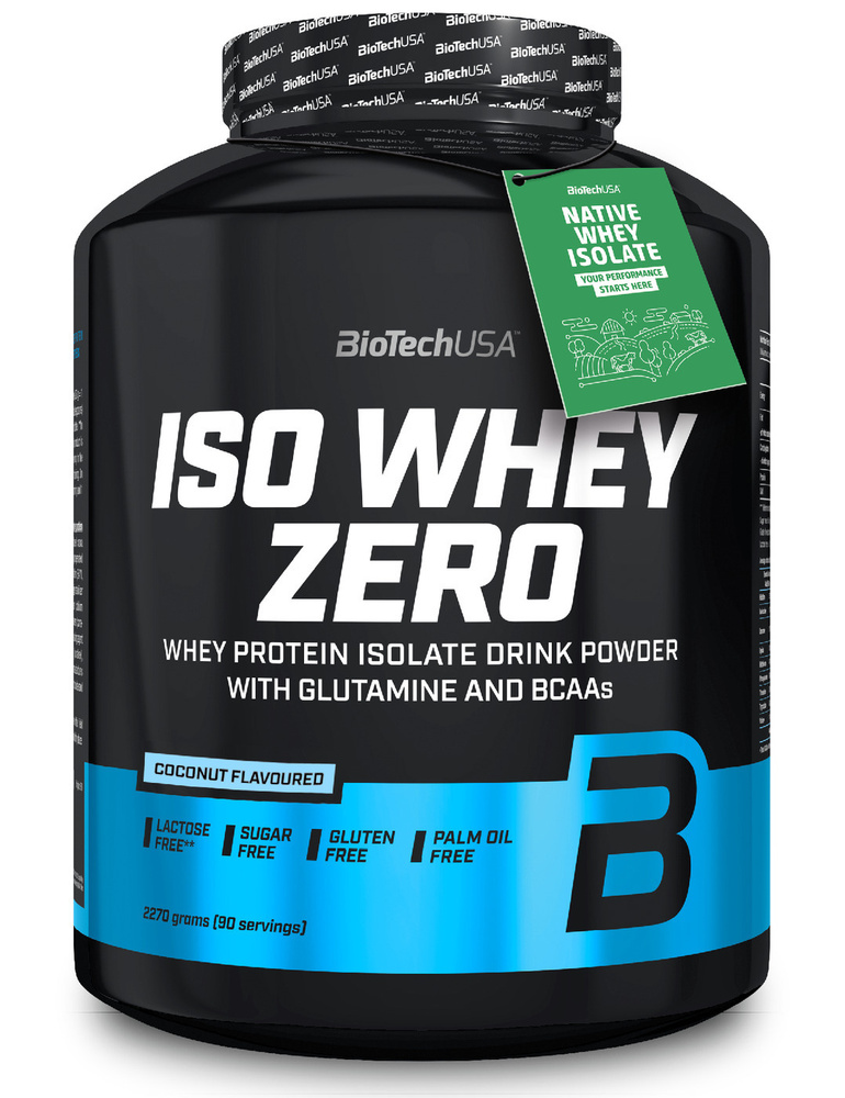 Сывороточный протеин изолят BioTechUSA Iso Whey Zero 2270 г. кокос #1