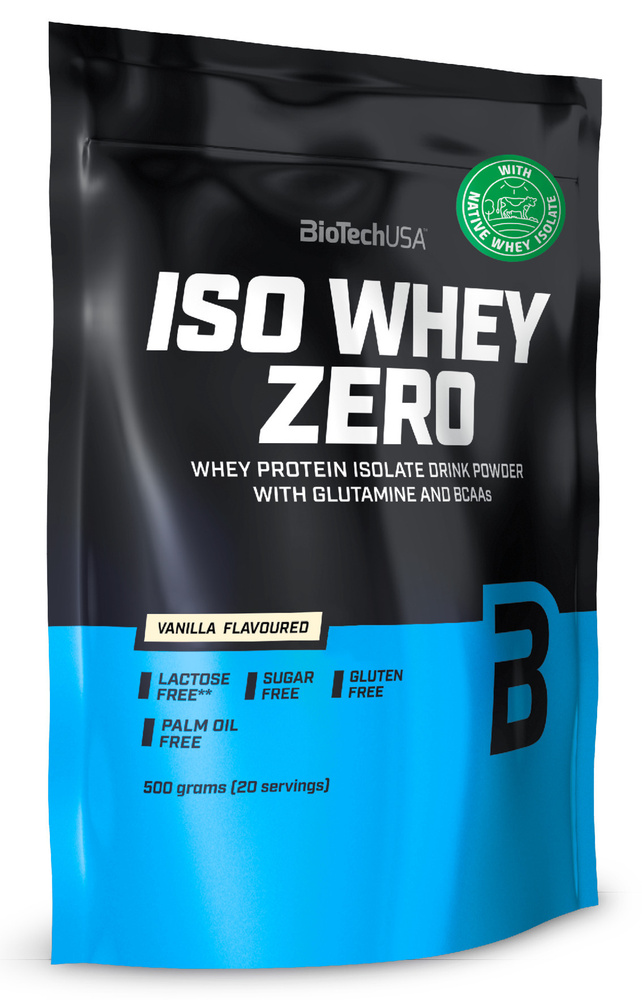 Сывороточный протеин изолят BioTechUSA Iso Whey Zero 500 г. ваниль #1