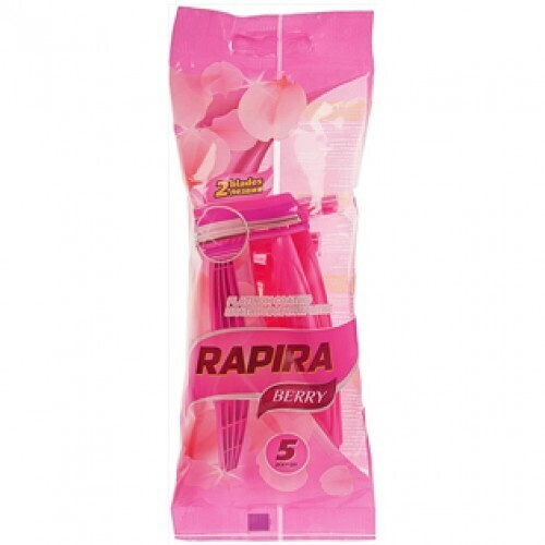 Бритвенный станок RAPIRA Berry женский одноразовый 2 лезвия, упаковка 5шт  #1