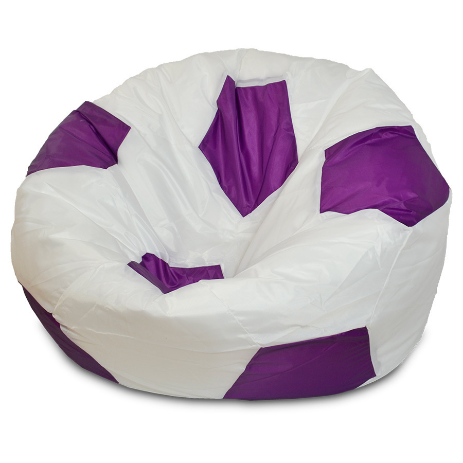 Puffmebel Кресло-мешок Мяч, Оксфорд, Размер XXXL,белый, фиолетовый  #1