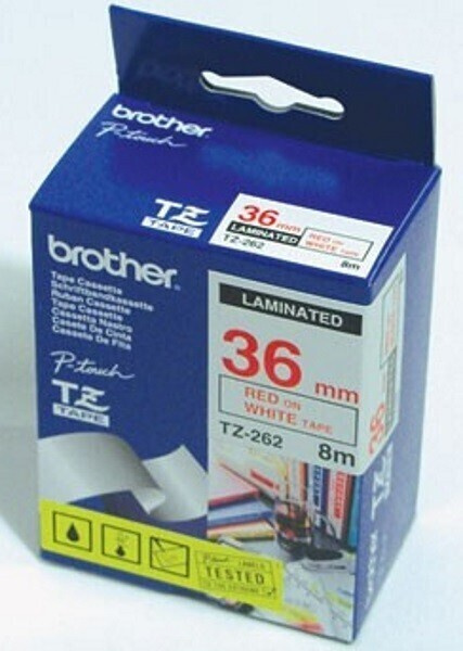 Brother TZe-262 ленточный картридж - красный на белом, 8 м для принтеров Brother  #1