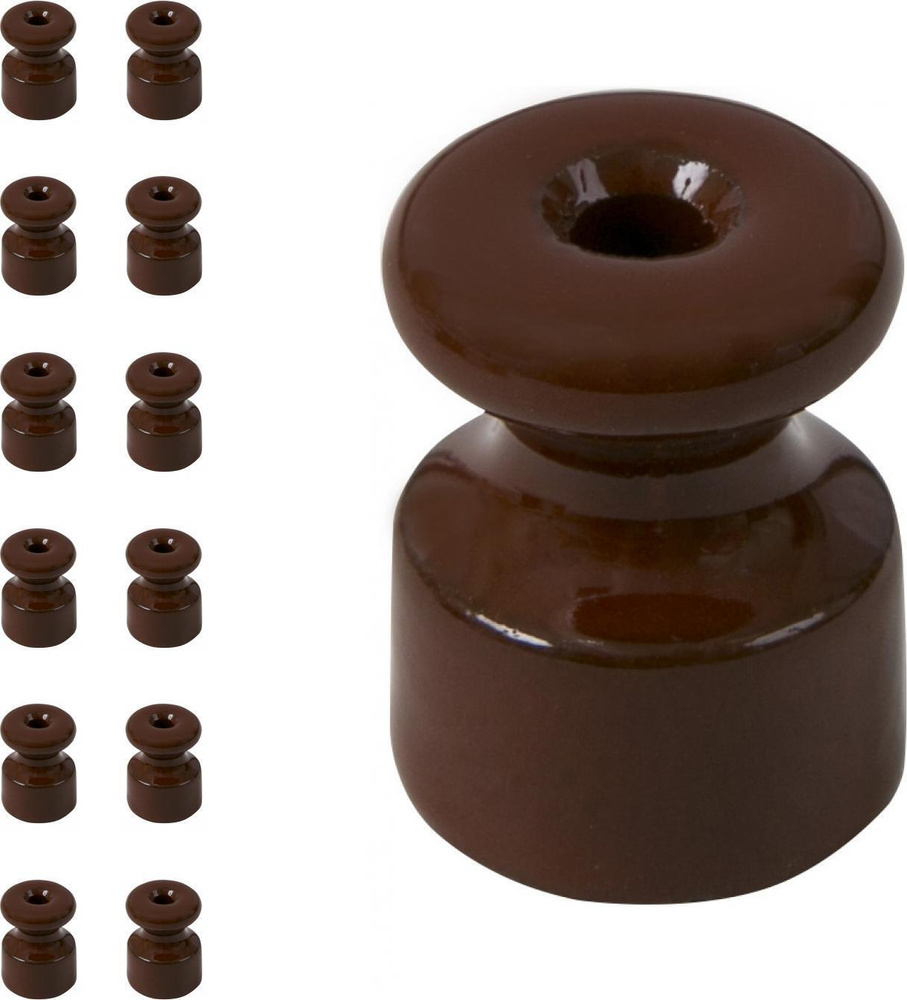 Изолятор Мезонинъ Classic универсальный коричневый для наружного монтажа витой проводки (комплект из #1