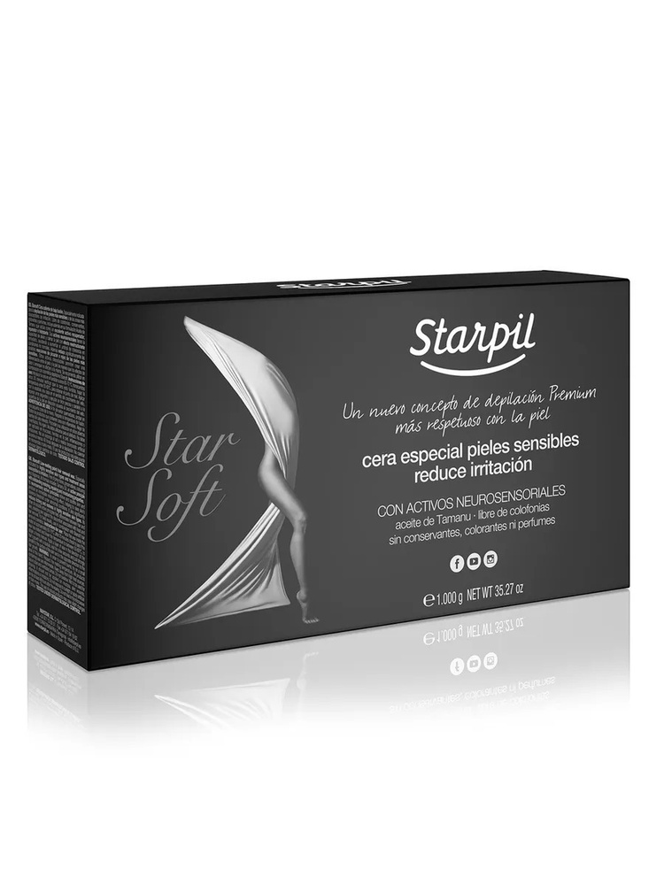 Starpil Воск для депиляции полимерный, высокоэластичный в Брикетах StarSoft, 1000 гр.  #1
