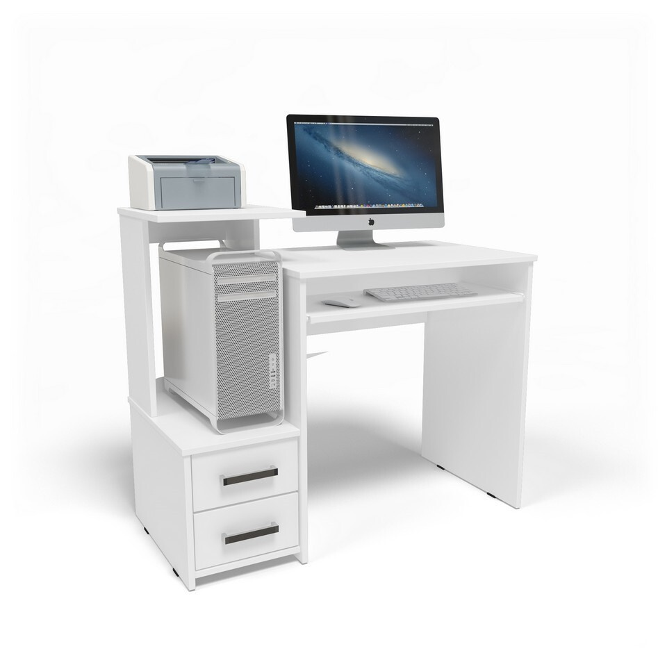 Компьютерный стол Фурино с ящиками левый #1