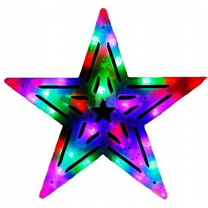 Гирлянда электрическая "Звезда" для помещения, с цветным свечением 1 режим 220В  #1