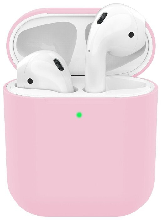 Силиконовый чехол для наушников Silicone Case для Apple AirPods 2, pink  #1