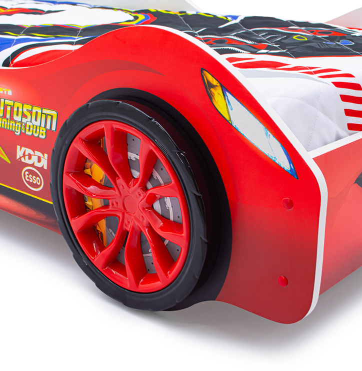 Пластиковые колеса для кровати-машины Бельмарко Speedy красный для кровати-машины  #1