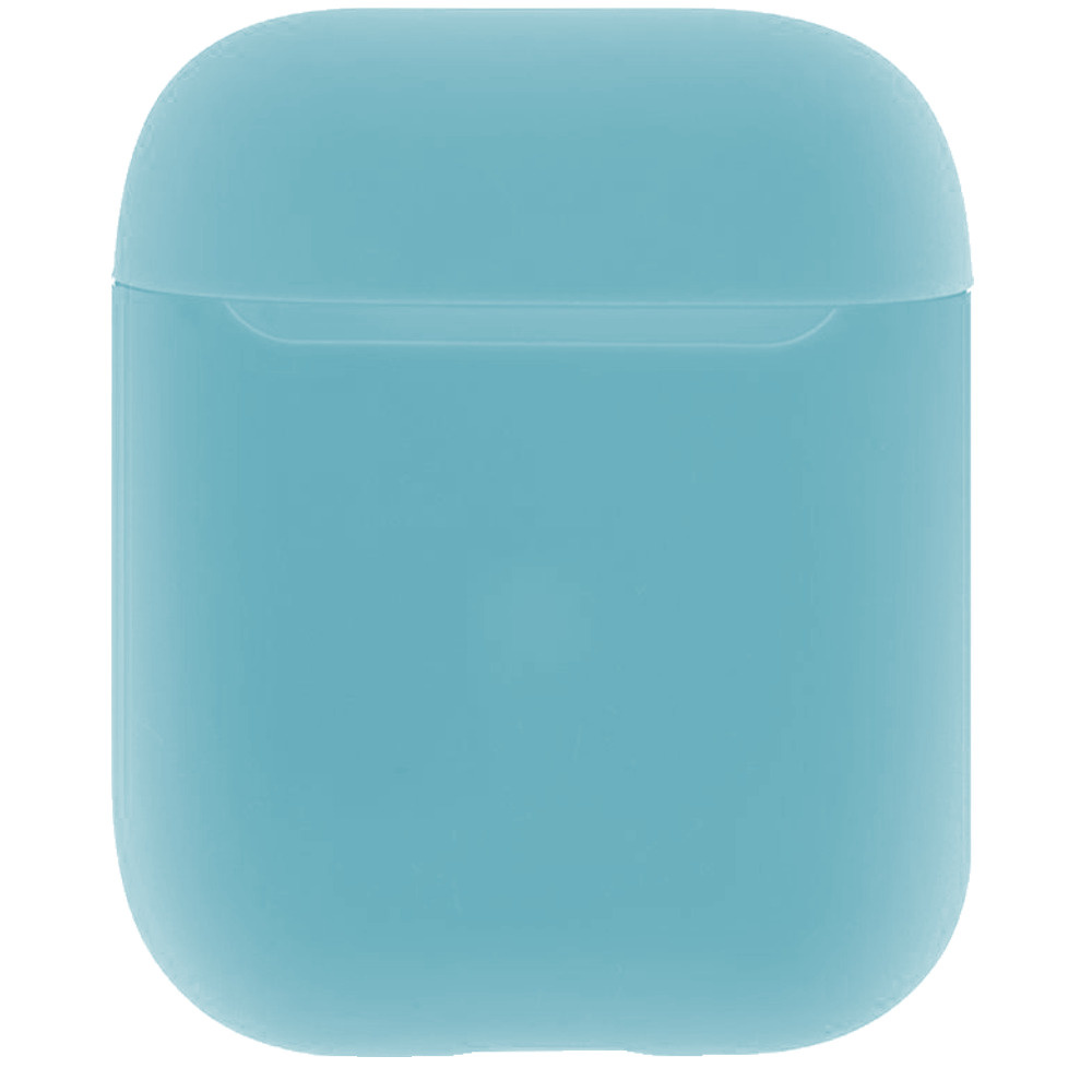 Чехол силиконовый Brosco для Apple AirPods 2 голубой #1