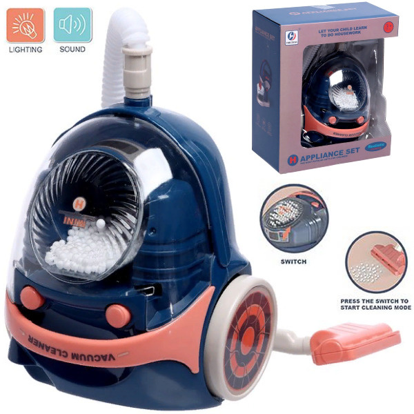 Детская игровая бытовая техника - пылесос Vacuum Cleaner, светится, 14х13х11 см  #1