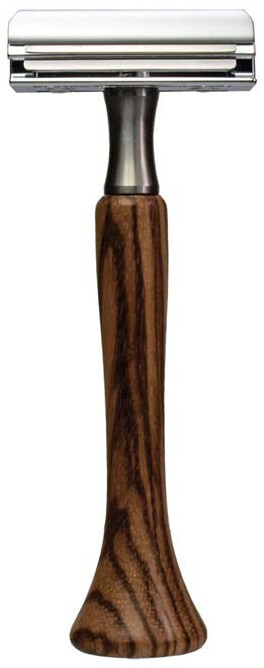 Erbe Станок для бритья с двумя лезвиями, нержавеющая сталь, Т-образная бритва, цвет коричневый, ручка- #1