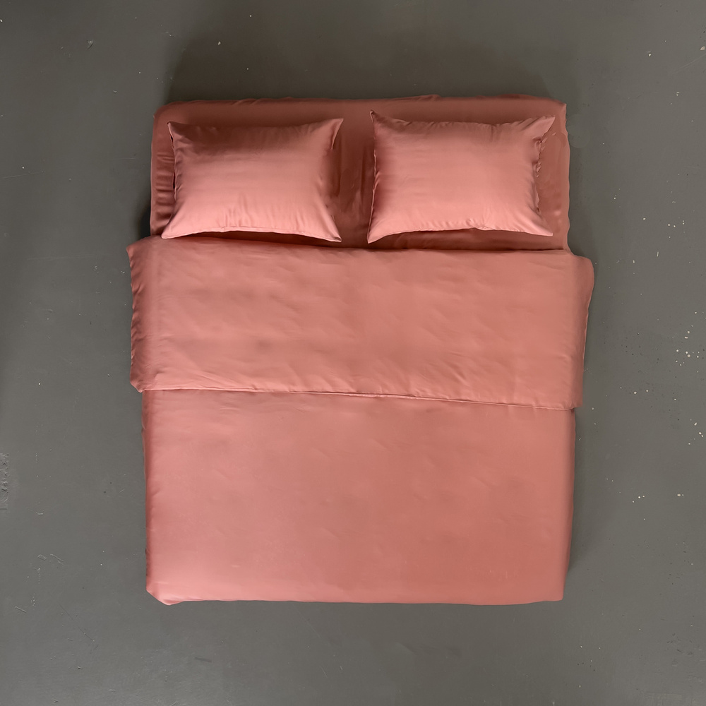 Набор наволочек из тенселя 70х70 см, цвет розовый, 2 шт #1