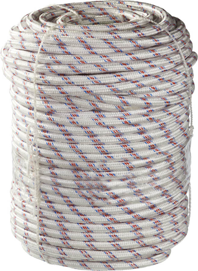 Фал СИБИН 100 м, 12 мм, 24-прядный, 1000 кгс, плетёный полипропиленовый с сердечником  #1