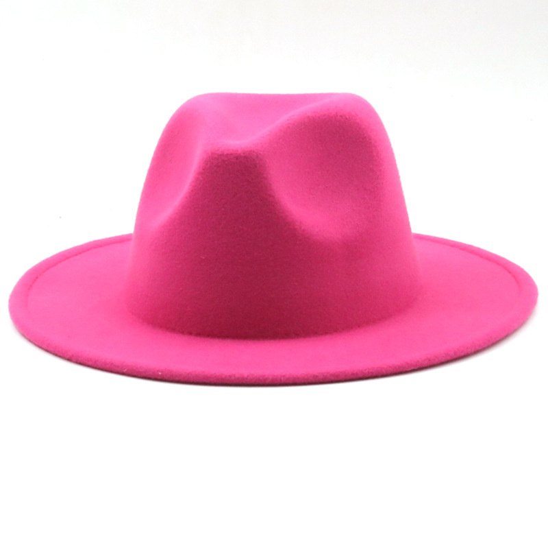 Шляпа Федора фетровая, розовый #1